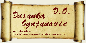 Dušanka Ognjanović vizit kartica